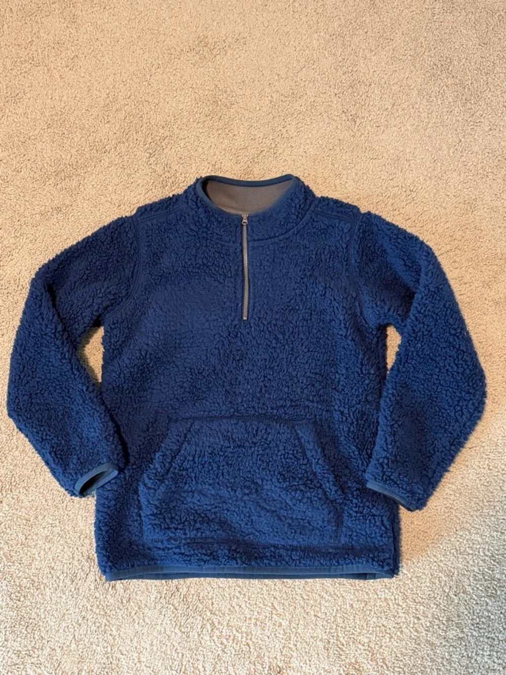 Lot of (2) Carter’s Boy’s Kid Quarter Zip Sherpa Pullover. Size 10/10A.